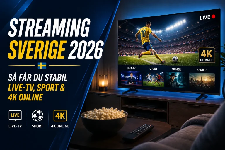 Streaming Sverige 2026 – Så Får Du Stabil Live-TV, Sport & 4K Online